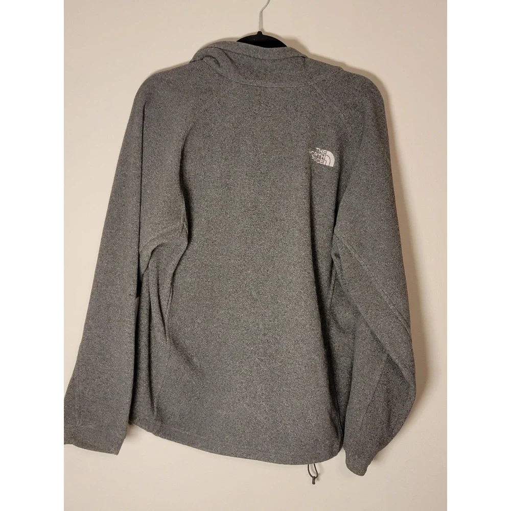 The North Face Fleece Jacket Mens Medium Gray Full‎ Zip Warm Lightweight Outdoor